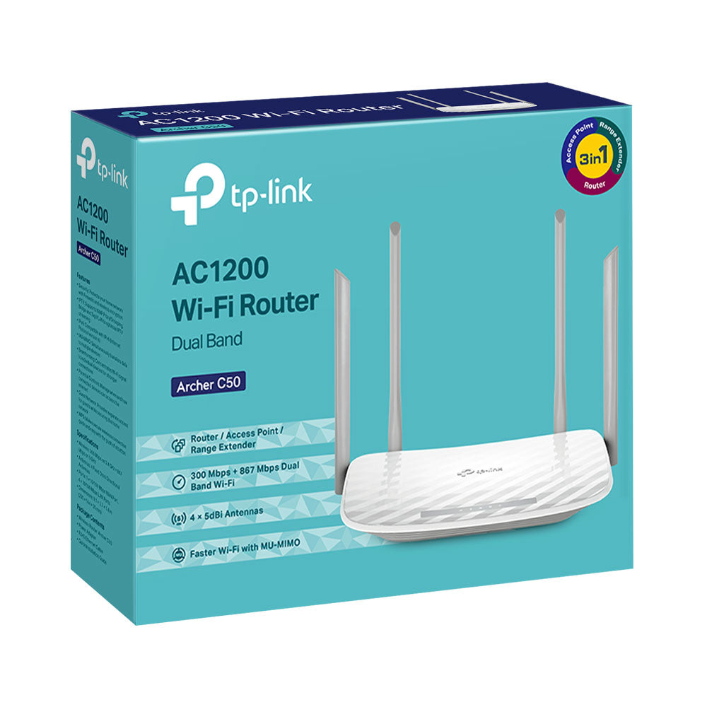 TP-LINK ARCHER C50 | AC1200 WIRELESS DUAL BAND ROUTER