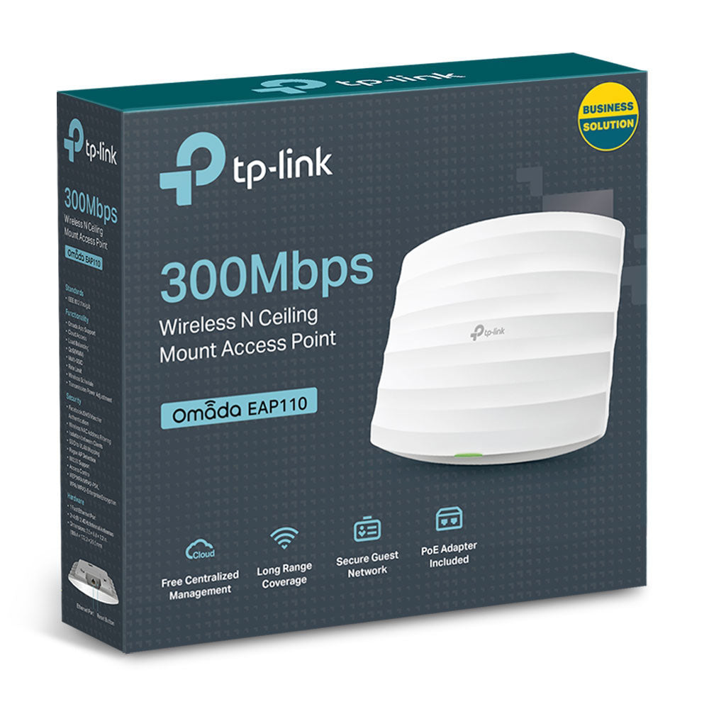 TP-LINK EAP110 2.4GHZ 300MBPS WIRELESS N PASSIVE POE CEILING ACCESS POINT