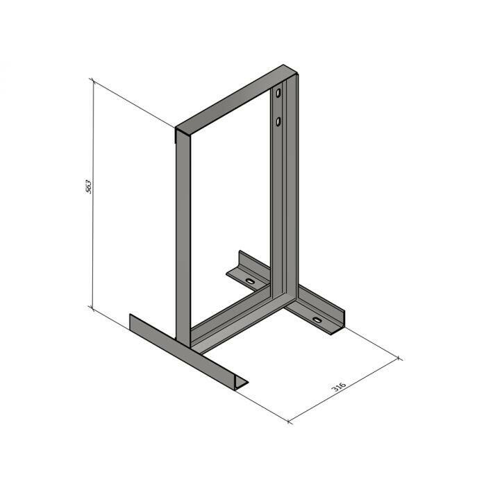 Square Bracket Wallmount 40cm