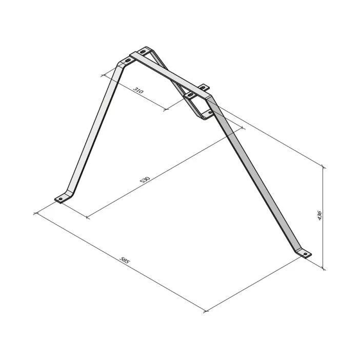 3-Leg Wall Mount Bracket 47cm