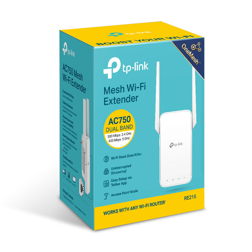 TP-LINK AC750 | RE215 750Mbps Dual Band Mesh Wireless Range Extender