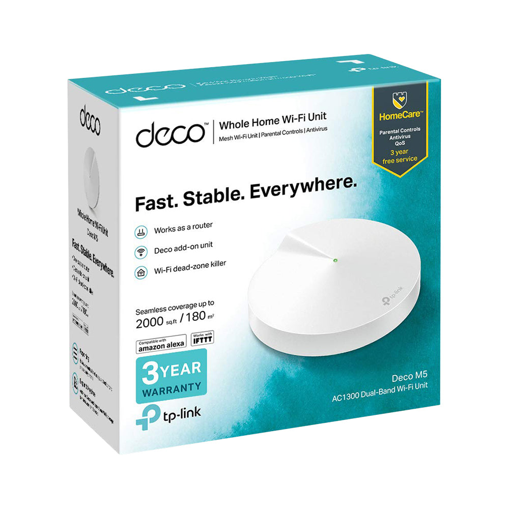 TP-LINK DECO M5 | AC1300 WHOLE HOME MESH WI-FI 5 ROUTER 1-PACK