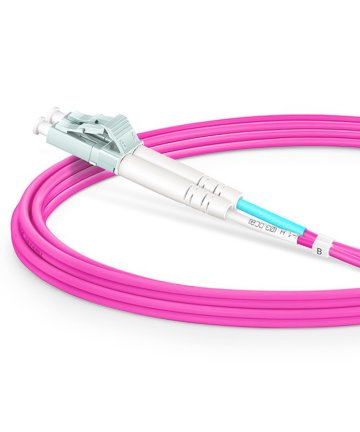 Fiber Patch Cable – LC to LC Multimode OM4 (Violet) 0.5M.