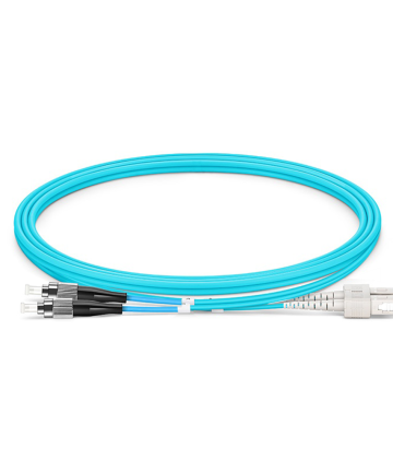 Fiber Patch Cable – FC to SC Multimode OM4 (Aqua)