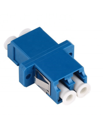 Fiber Mid Coupler Adapter – LC to LC Single Mode UPC Duplex - Threaded Flange.