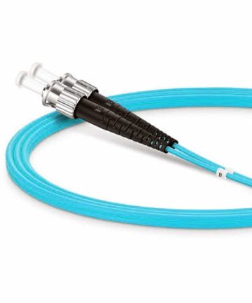 Fiber Patch Cable – LC to ST Multimode OM4 (Aqua)