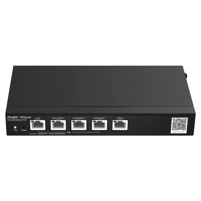 Reyee 5 Port Gigabit 4 WAN 4 PoE 60W Cloud Router.