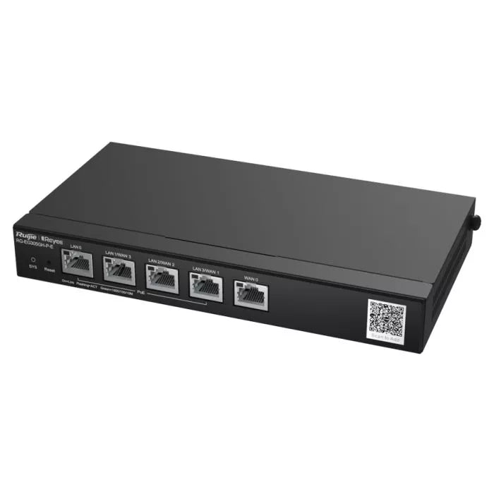 Reyee 5 Port Gigabit 4 WAN 4 PoE 60W Cloud Router.