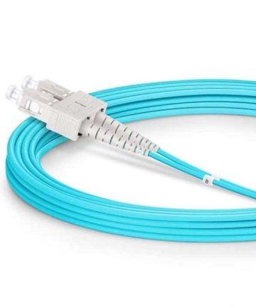 Fiber Patch Cable – SC to ST Multimode OM4 (Aqua)