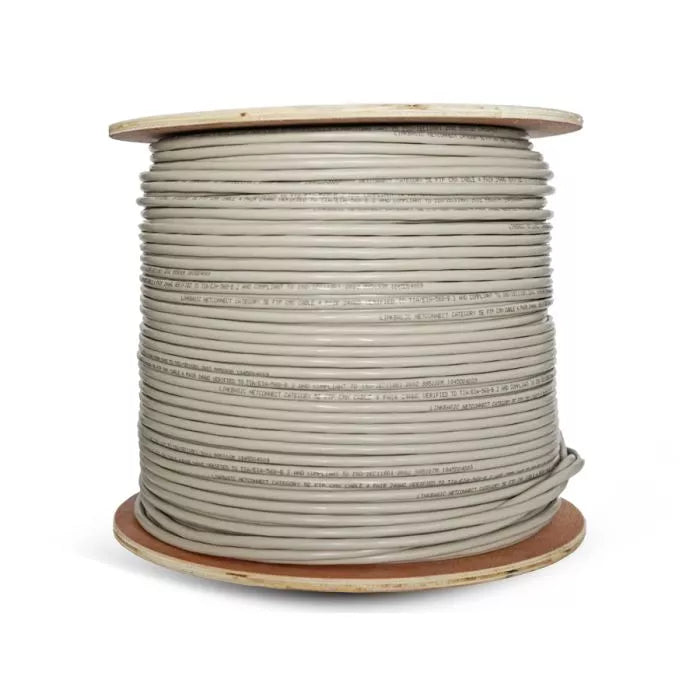 Linkbasic 305M Drum Cat5e Solid Shielded Grey FTP Cable.