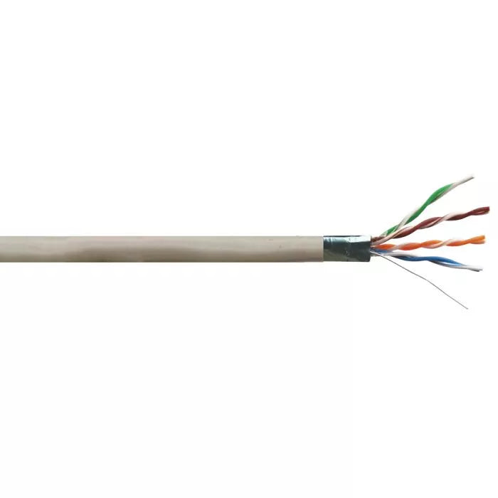 Linkbasic 305M Drum Cat5e Solid Shielded Grey FTP Cable.