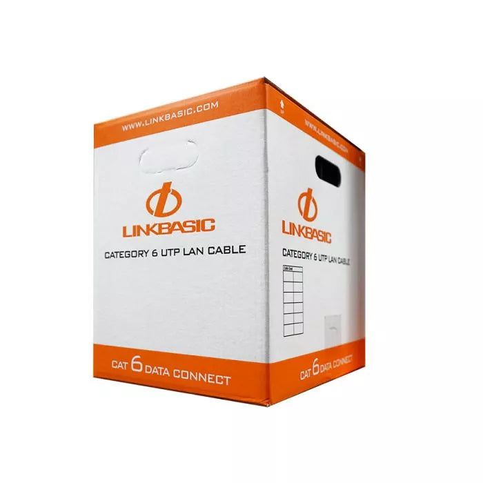 Linkbasic 305M Box Cat6 Solid Grey UTP Cable.