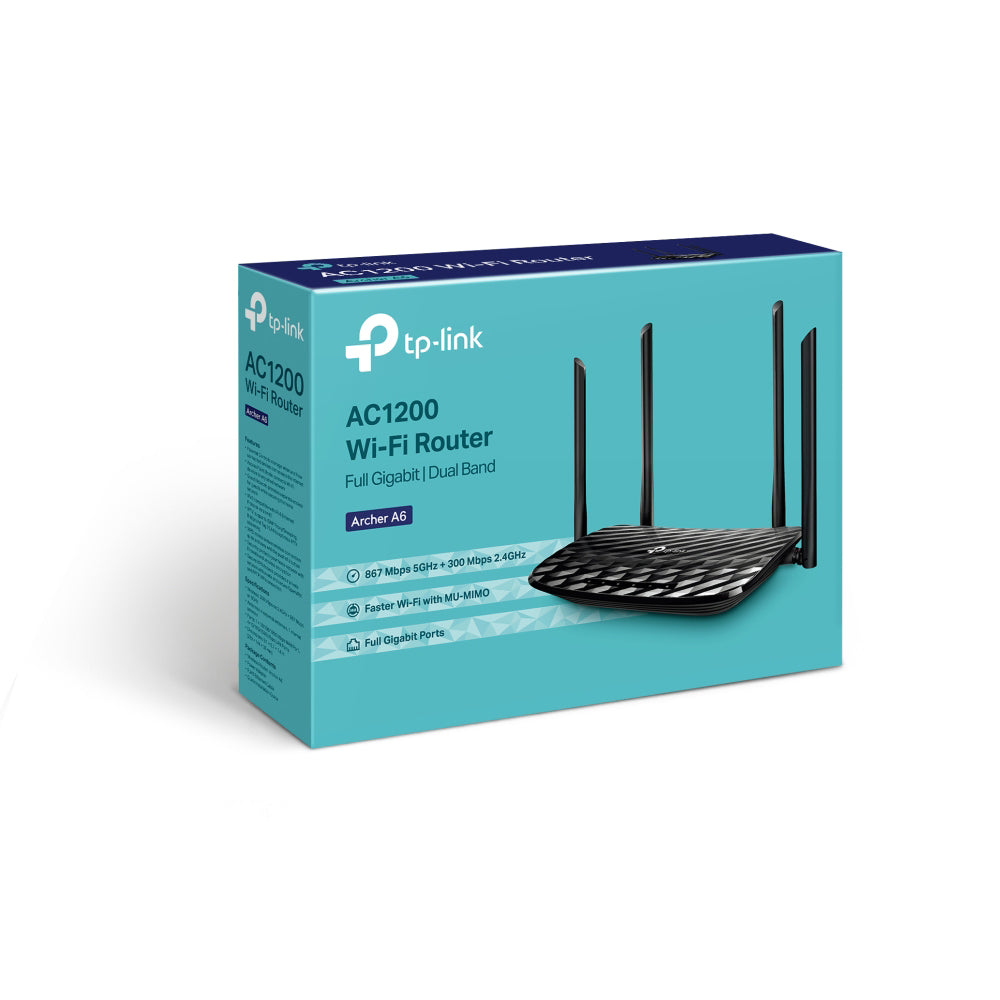 TP-LINK ARCHER A6 | AC1200 WIRELESS MU-MIMO DUAL-BAND GIGABIT ROUTER