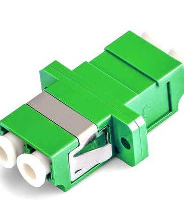 Fiber Mid Coupler Adapter – LC to LC APC Duplex – Threaded Flange.