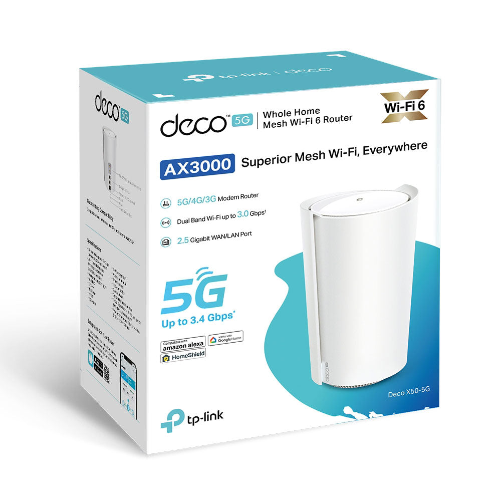 TP-LINK DECO X50-5G | 5G AX3000 WHOLE HOME MESH WI-FI 6 GATEWAY