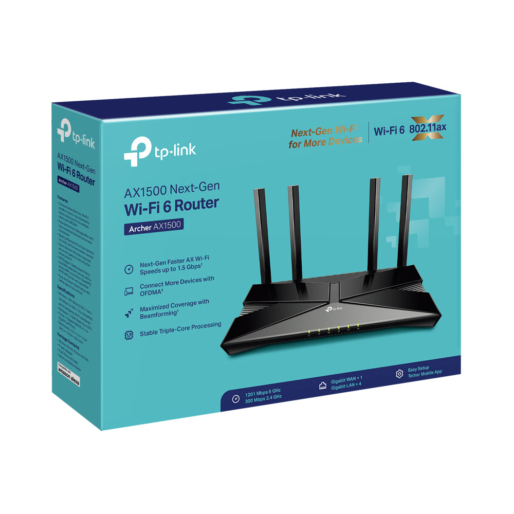 TP-LINK ARCHER AX1500 1.5GBPS WI-FI 6 ROUTER