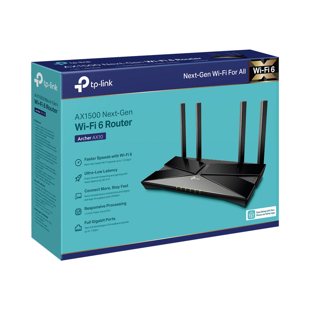 TP-LINK ARCHER AX10 | AX1500 WI-FI 6 GIGABIT ROUTER