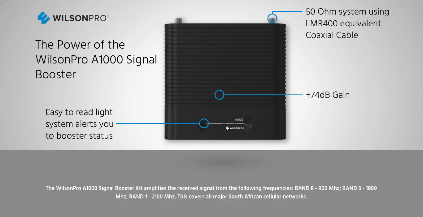 Wilson Pro A1000 LPDA-93 Tri Band Signal Booster Kit.