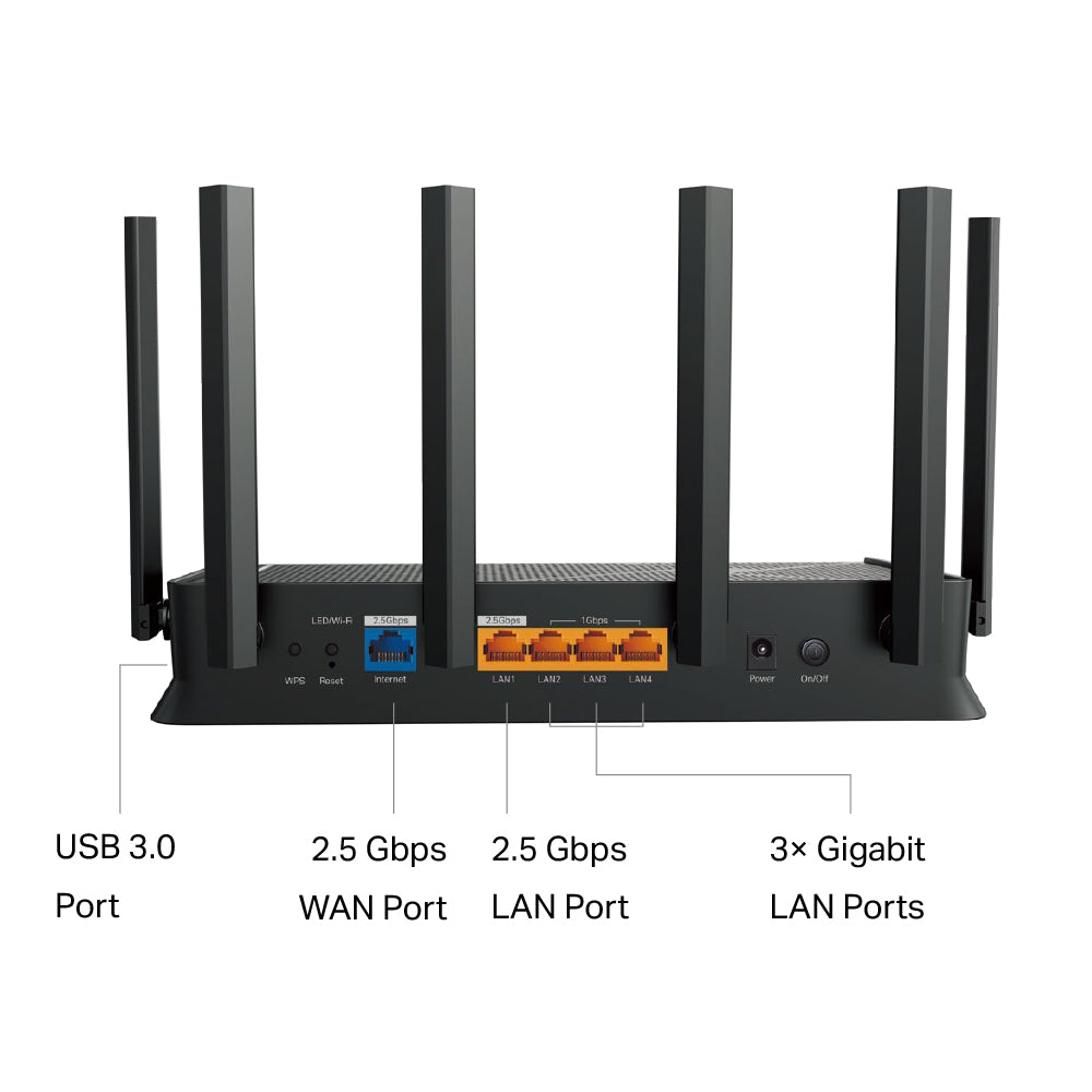 TP-LINK ARCHER BE400 | BE6500 DUAL-BAND WI-FI 7 ROUTER WITH 2.5GBE LAN/WAN PORT