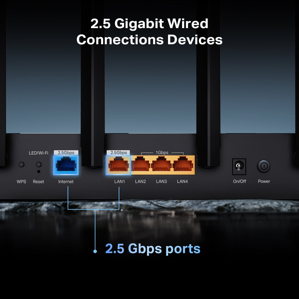 TP-LINK ARCHER BE400 | BE6500 DUAL-BAND WI-FI 7 ROUTER WITH 2.5GBE LAN/WAN PORT