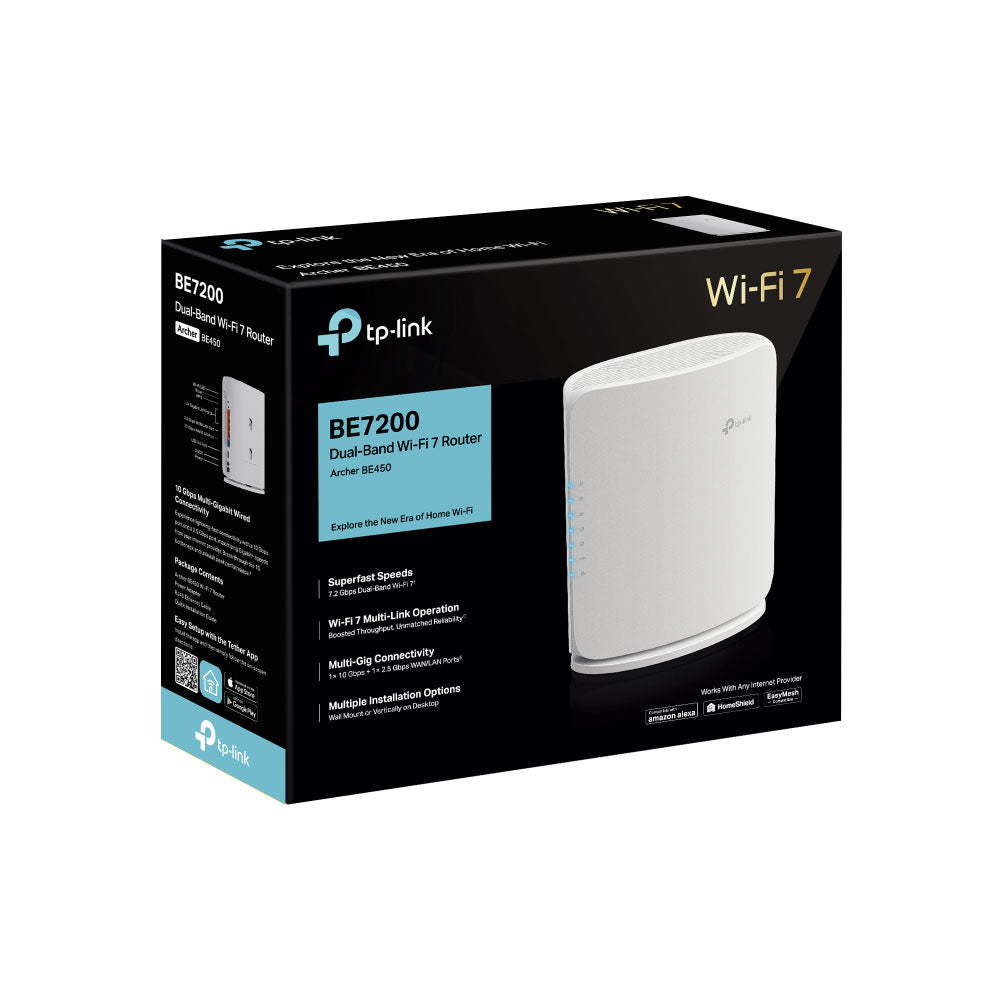 TP-LINK ARCHER BE450 | BE7200 DUAL-BAND WI-FI 7 ROUTER