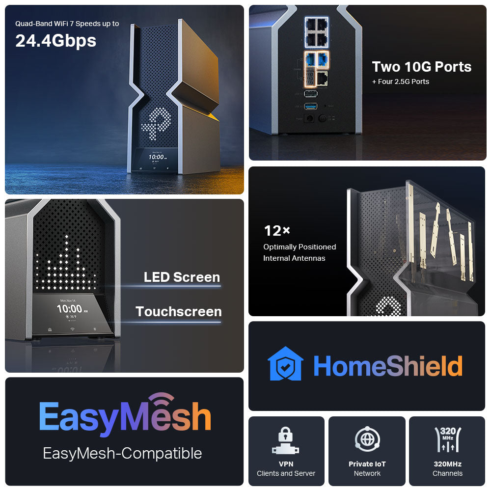 TP-LINK ARCHER BE900 | BE24000 QUAD-BAND WI-FI 7 ROUTER