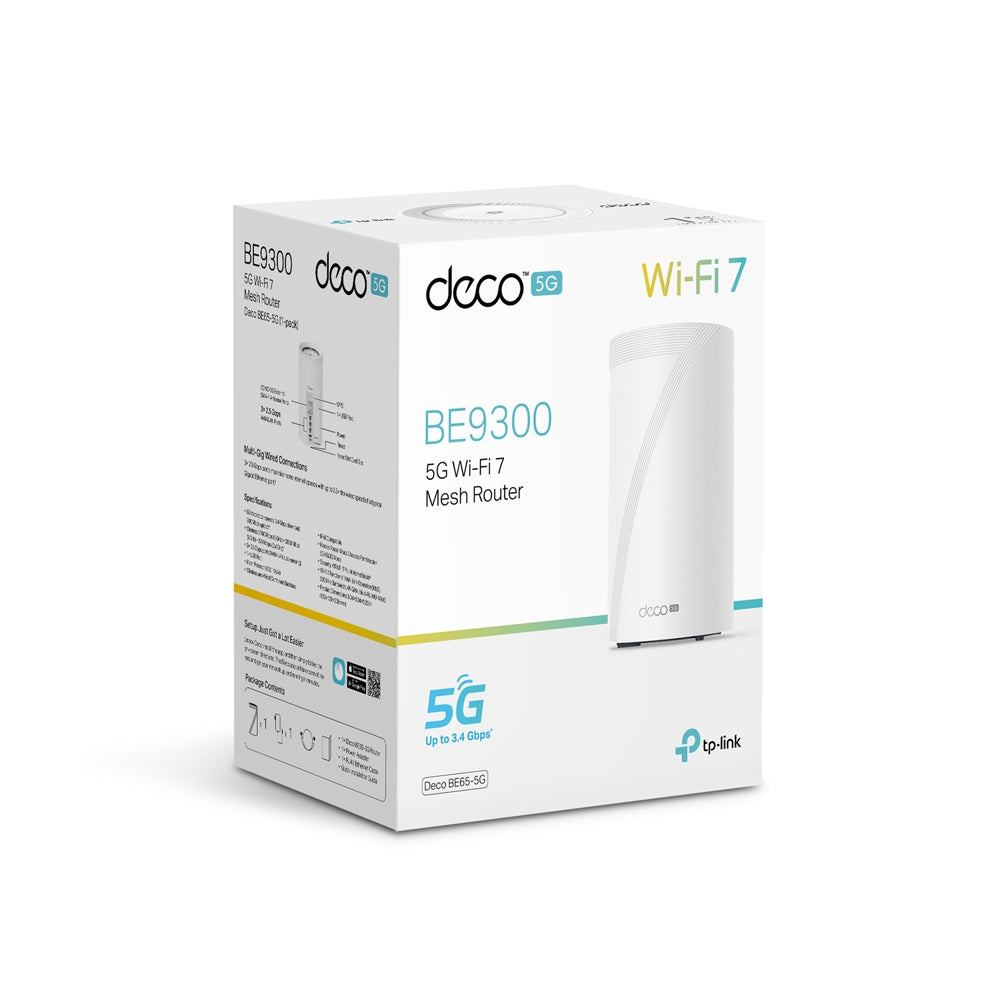 TP-LINK DECO BE65-5G | 5G BE11000 TRI-BAND WHOLE-HOME MESH WI-FI 7 (Pack 1)