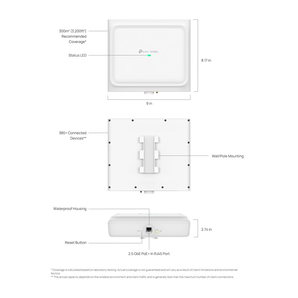 TP-LINK OMADA  EAP772-OUTDOOR TRI-BAND OMNIDIRECTIONAL BE9300 INDOOR / OUTDOOR WI-FI 7 ACCESS POINT - Re Atlegile Online