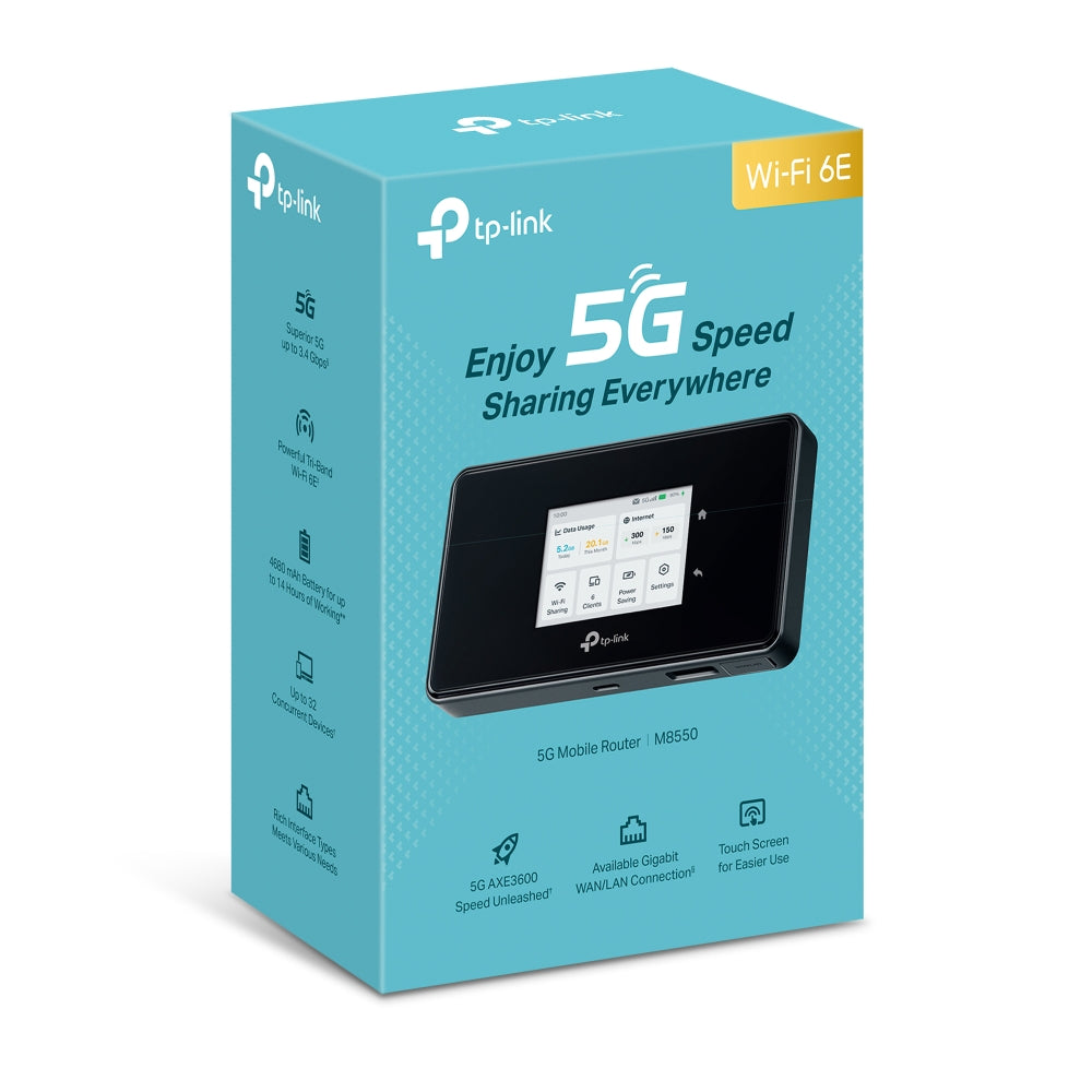 TP-LINK M8550  5G MOBILE TRI-BAND AXE3600 WI-FI - Re Atlegile Online