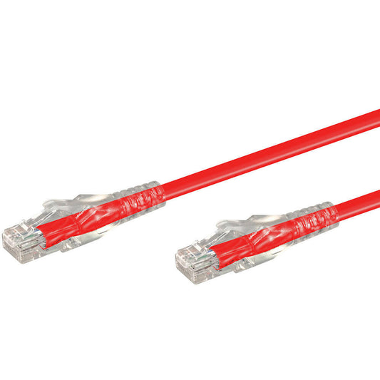 CaT6 Flylead Cable Red 0.2M.