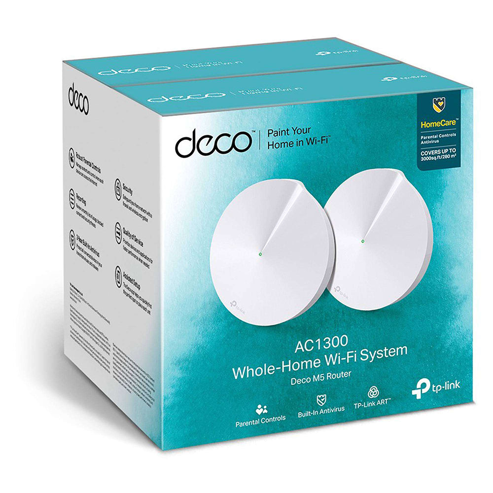 TP-LINK DECO M5 | AC1300 WHOLE HOME MESH WI-FI 5 ROUTER 2-PACK
