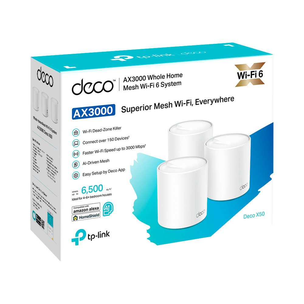 TP-LINK DECO X50 | AX3000 WHOLE HOME MESH WI-FI 6 (Pack 1)