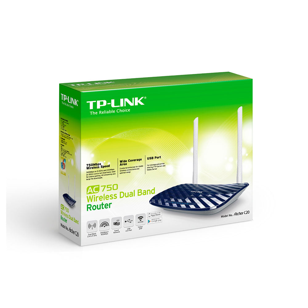 TP-LINK ARCHER C20 | AC750 WIRELESS DUAL-BAND ROUTER