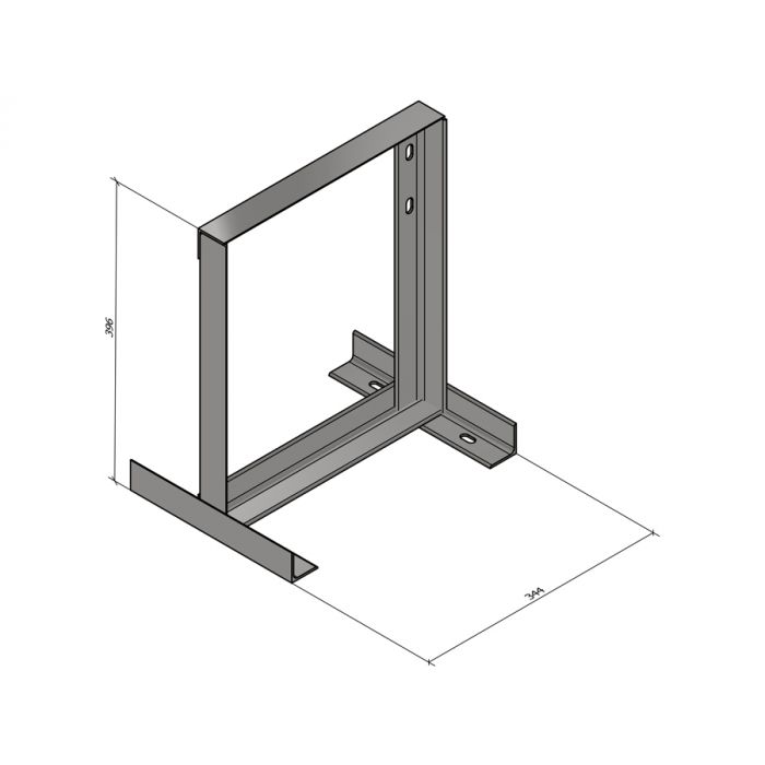 Square Bracket Wallmount 25cm