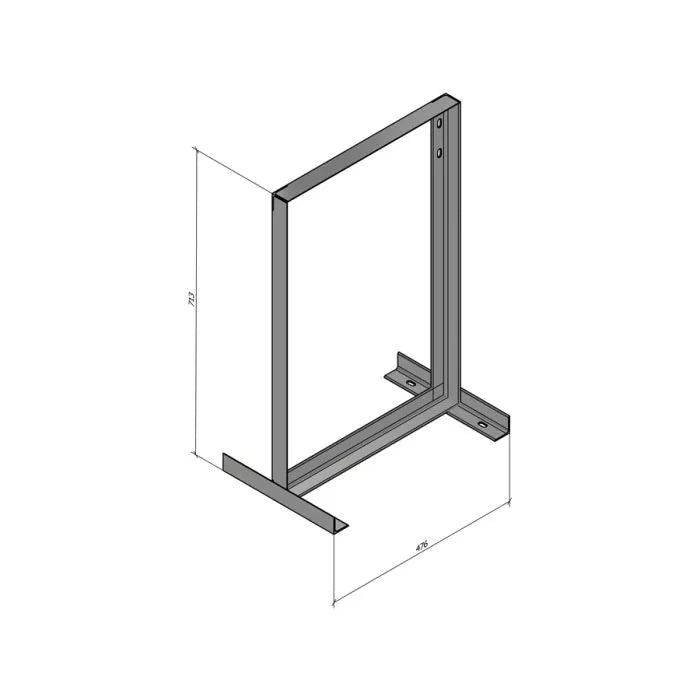 Square Bracket Wallmount 55cm