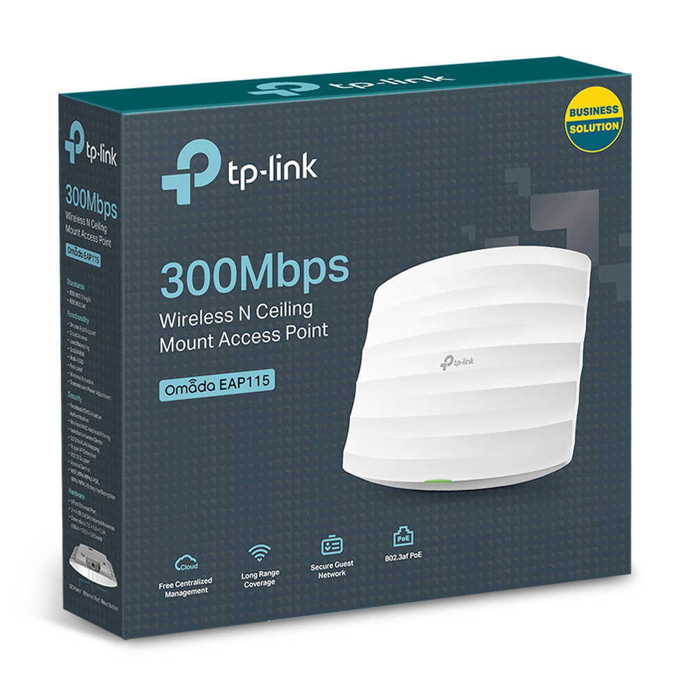 TP-LINK EAP115 2.4GHZ 300MBPS WIRELESS N CEILING MOUNT ACCESS POINT