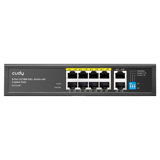 Cudy 10 Port Fast Ethernet 8 PoE 115W Switch