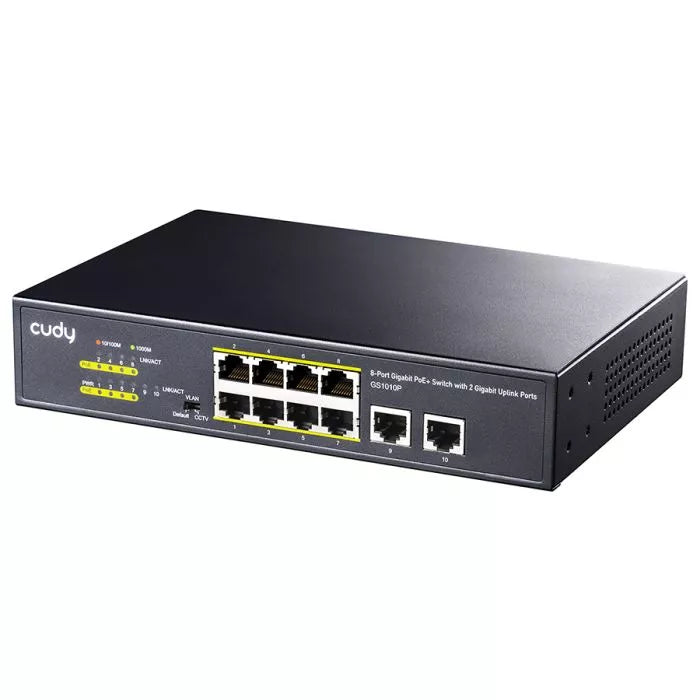 Cudy 10 Port Gigabit 8 PoE 100W PoE Switch.