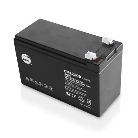 12V 9Ah Rechargeable Sealed Lead Acid Battery.