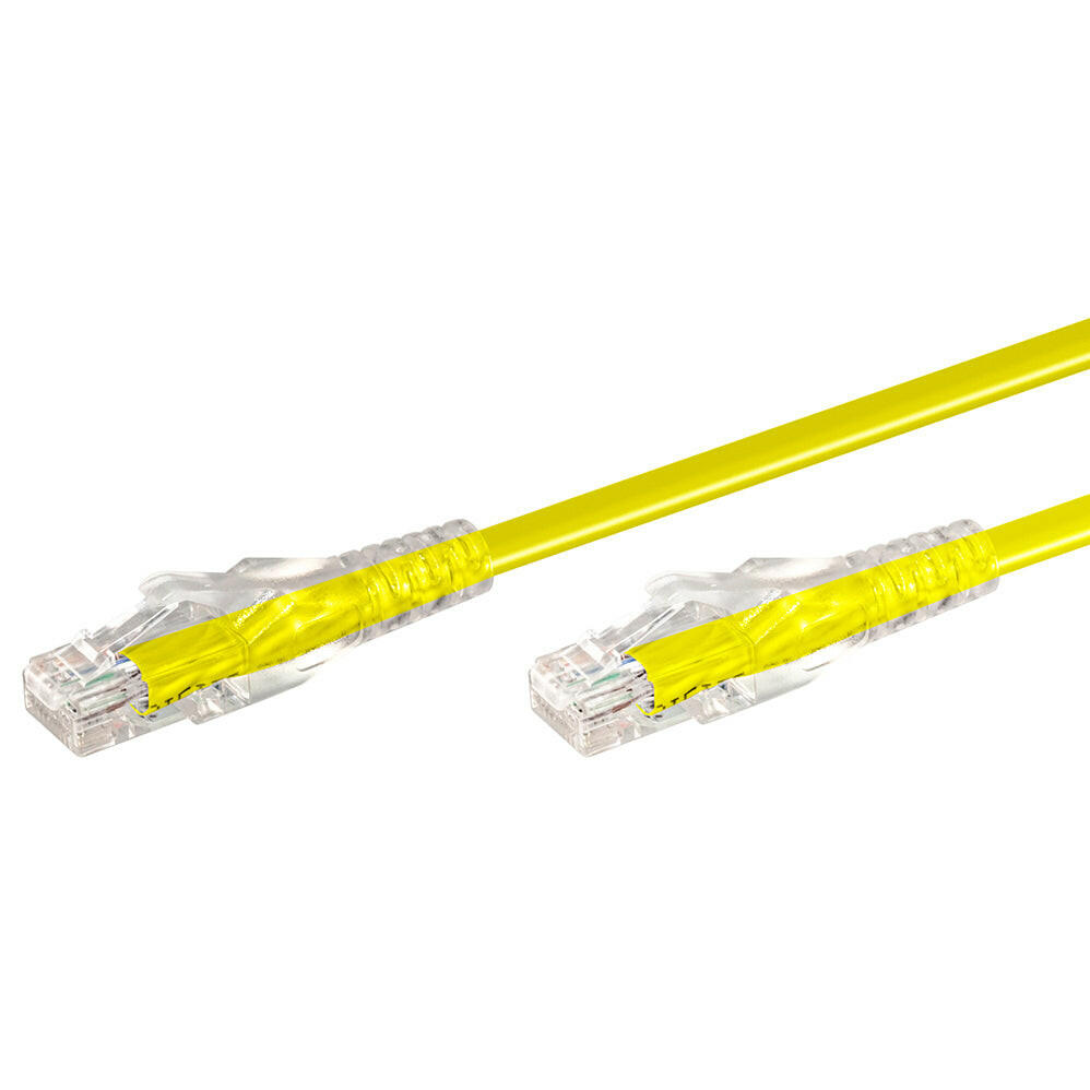 CaT6 Flylead Cable Yellow 0.3M.