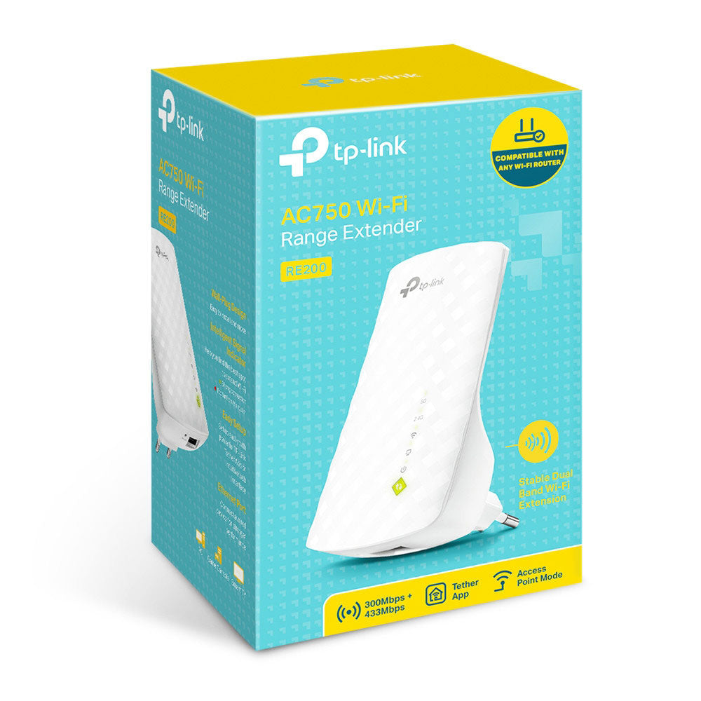 TP-LINK AC750 | RE200 750Mbps Dual Band Wireless Range Extender With 10/100M Ethernet Port