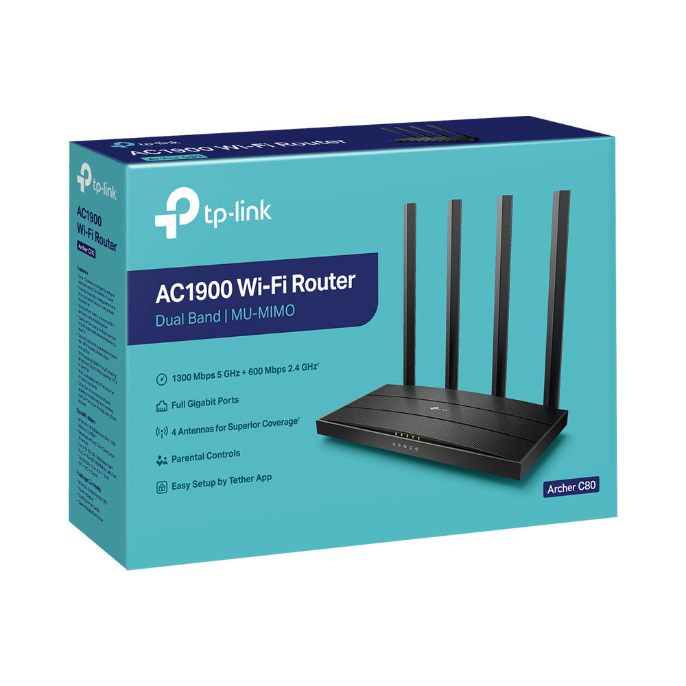 TP-LINK ARCHER C80 | AC1900 MU-MIMO WI-FI GIGABIT ROUTER
