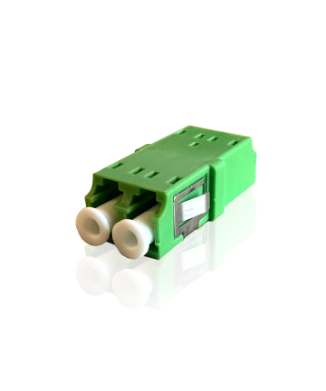 Fiber Mid Coupler Adapter – LC to LC APC Duplex - No Flange.