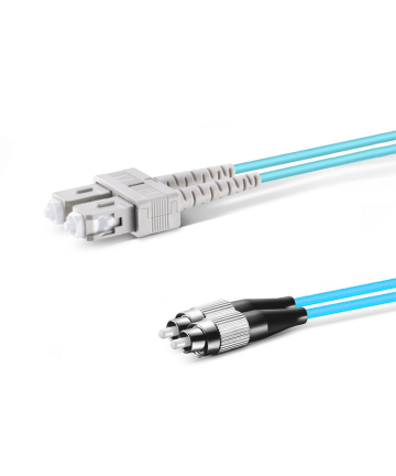 Fiber Patch Cable – FC to SC Multimode OM4 (Aqua)