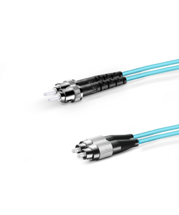 Fiber Patch Cable – FC to ST Multimode OM4 (Aqua)