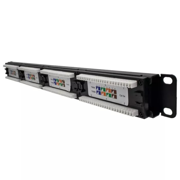 Linkbasic 24 Port Cat5e Rack Mount Patch Panel.