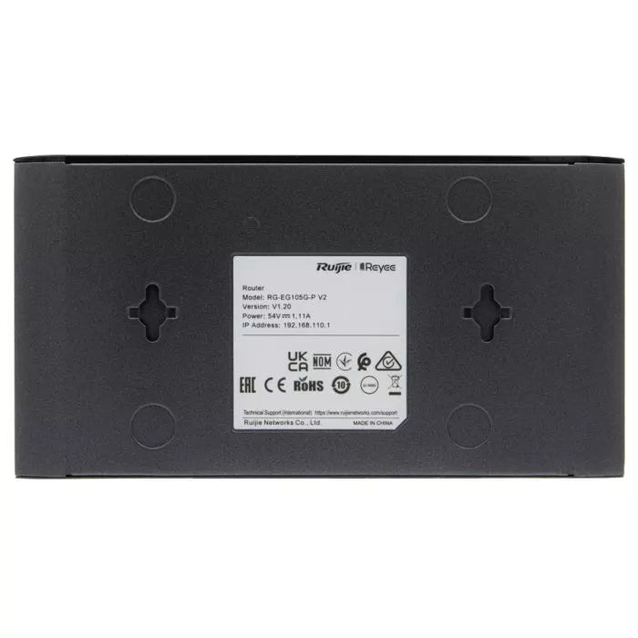 Reyee 5 Port Gigabit 2 WAN 4 PoE 54W Cloud Router.
