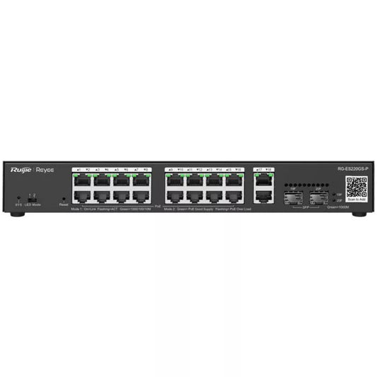 Reyee 18 Port Gigabit with 16 PoE 250W 2SFP Smart Managed Switch.
