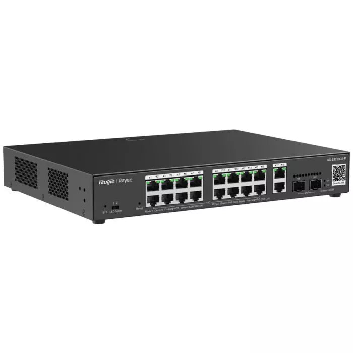 Reyee 18 Port Gigabit with 16 PoE 250W 2SFP Smart Managed Switch.