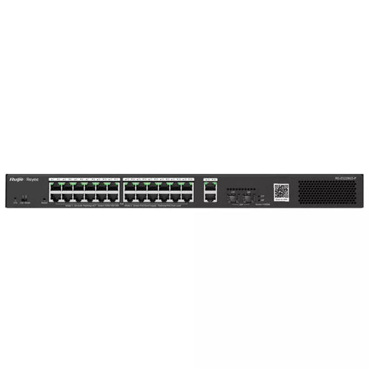 Reyee 26 Port Gigabit with 24 PoE 370W 2SFP Smart Managed Switch.